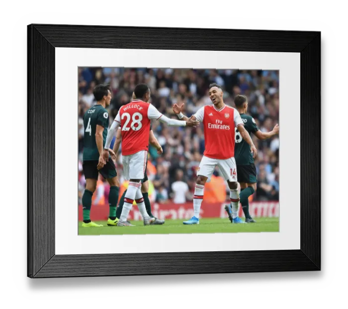 Framed Print : Arsenal Celebrate Win Against Burnley in 2019-20 Premier League