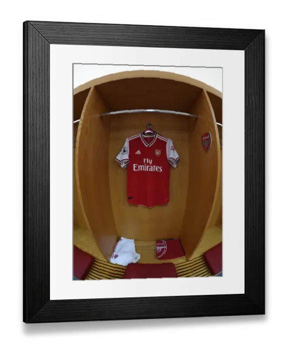 Framed Print : Arsenal Changing Room Before Arsenal FC vs Burnley FC - Premier League 2019-20