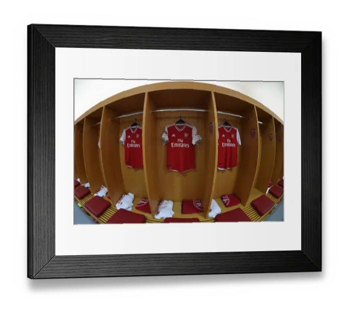 Framed Print : Behind the Scenes: Arsenal Players Pre-Match Preparation at Emirates Stadium (2019-20)
