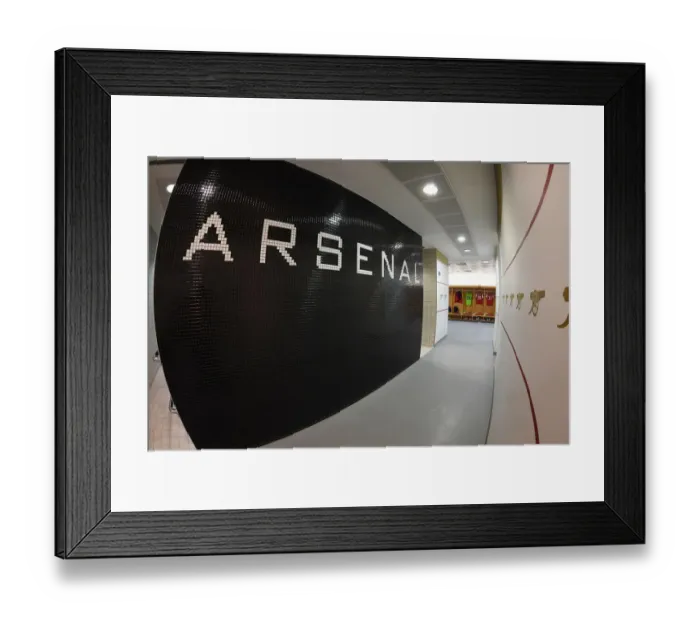 Framed Print : Arsenal Changing Room: Pre-Match Preparation vs. Burnley (2019)