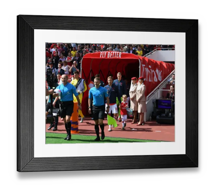 Framed Print : Arsenal's Aubameyang Faces Off Against Pope in Intense Premier League Clash at Emirates Stadium