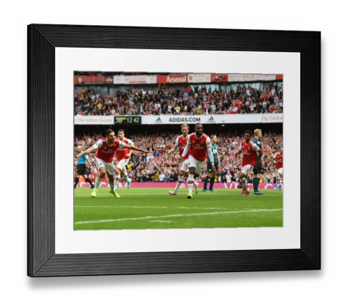 Framed Print : Arsenal's Alex Lacazette Scores the Opener: Arsenal FC vs Burnley FC, Premier League 2019-20