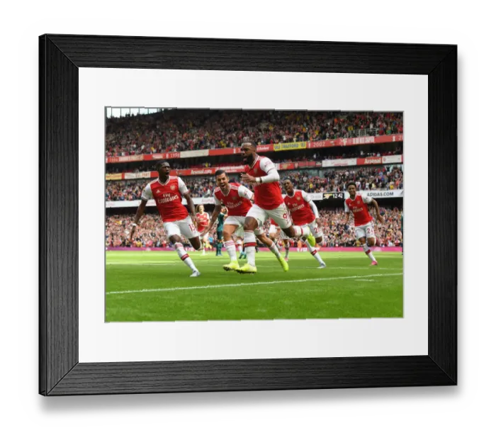 Framed Print : Arsenal's Lacazette Scores in Thrilling Premier League Opener Against Burnley Framed Print : Arsenal's Lacazette Scores in Thrilling Premier League Opener Against Burnley