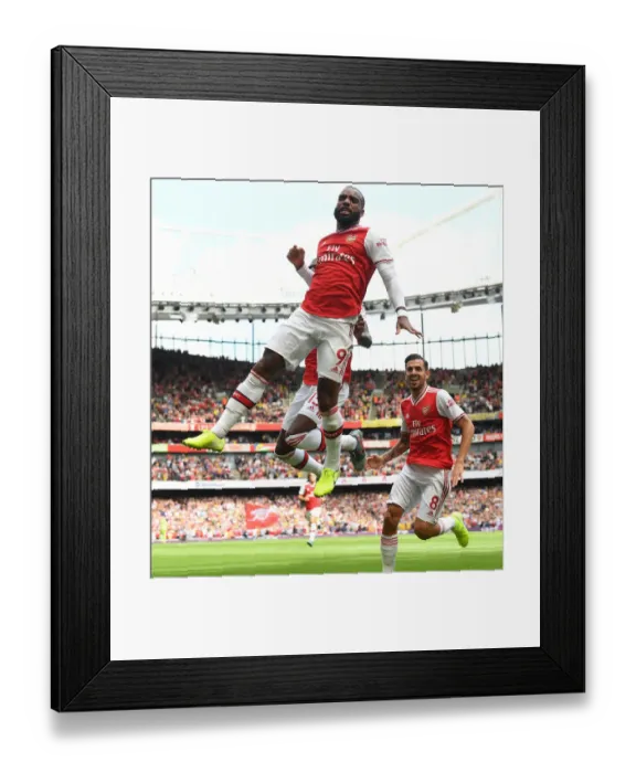 Framed Print : Arsenal's Lacazette Scores in Premier League Opener Against Burnley Framed Print : Arsenal's Lacazette Scores in Premier League Opener Against Burnley