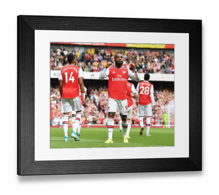 Framed Print : Arsenal's Alex Lacazette Scores First Goal of 2019-20 Season Against Burnley