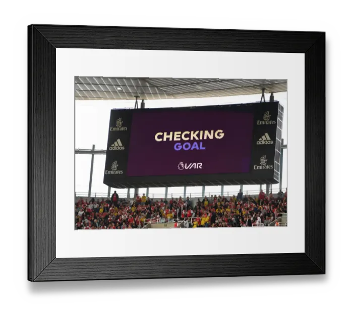 Framed Print : Arsenal vs Burnley: VAR Decision Scrutinized at Emirates Stadium, Premier League 2019-20 Framed Print : Arsenal vs Burnley: VAR Decision Scrutinized at Emirates Stadium, Premier League 2019-20