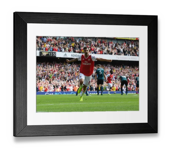 Framed Print : Dani Ceballos Scores and Celebrates His Second Stunner for Arsenal Against Burnley (2019-20 Premier League)
