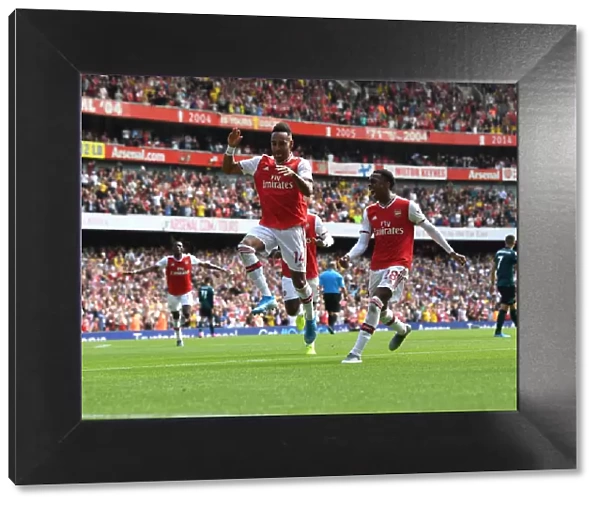Arsenal's Aubameyang and Willock: Celebrating Goals Against Burnley (2019-20)