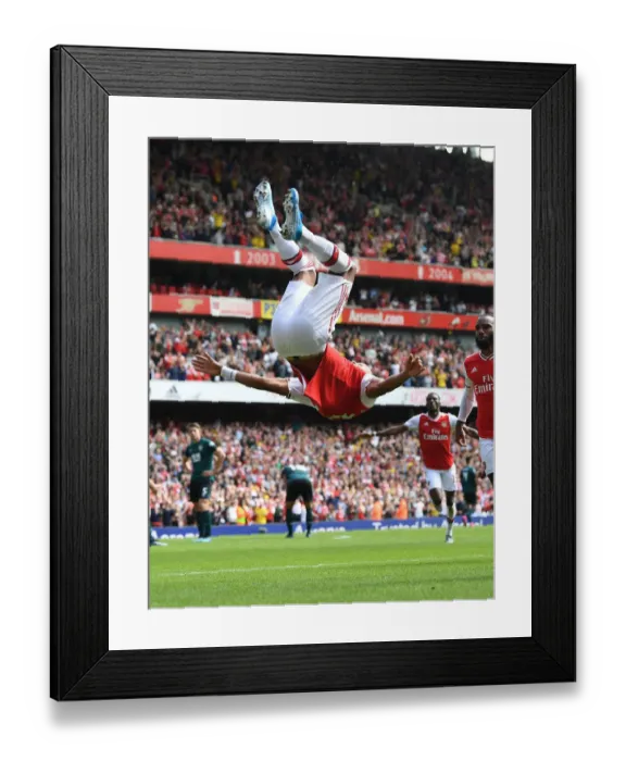 Framed Print : Arsenal's Aubameyang Scores Second Goal vs Burnley in 2019-20 Premier League Framed Print : Arsenal's Aubameyang Scores Second Goal vs Burnley in 2019-20 Premier League