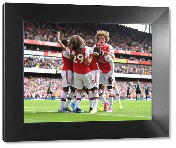 Arsenal Celebrate Second Goal Against Burnley in 2019-20 Premier League