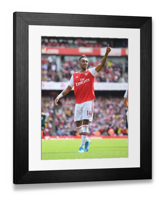 Framed Print : Arsenal's Aubameyang Celebrates Win Against Burnley in 2019-20 Premier League Framed Print : Arsenal's Aubameyang Celebrates Win Against Burnley in 2019-20 Premier League