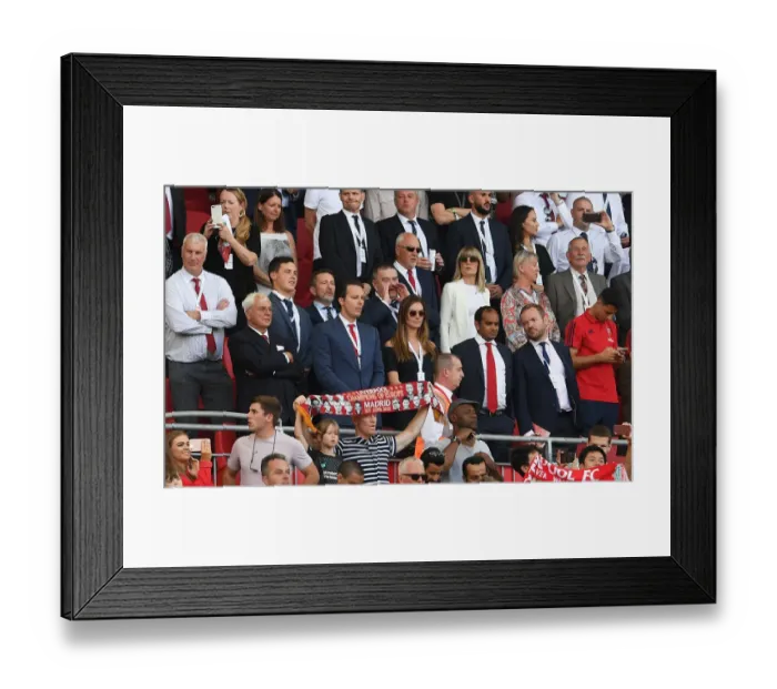 Framed Print : Arsenal Directors Sir Chips Keswick and Josh Kroenke at Liverpool-Arsenal Premier League Clash (2019-20)