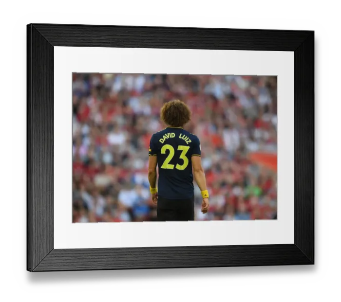 Framed Print : David Luiz Faces Off Against Liverpool in Premier League Clash (2019-20) Framed Print : David Luiz Faces Off Against Liverpool in Premier League Clash (2019-20)
