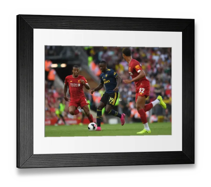 Framed Print : Pepe vs Wijnaldum: A Premier League Battle at Anfield, 2019 Framed Print : Pepe vs Wijnaldum: A Premier League Battle at Anfield, 2019