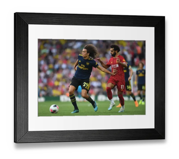 Framed Print : Guendouzi Under Pressure: Liverpool vs. Arsenal, Premier League 2019-20