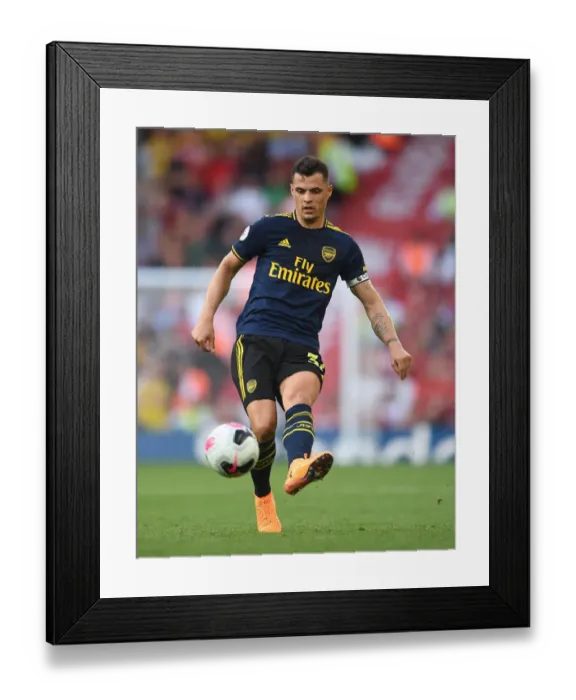 Framed Print : Xhaka at Anfield: Liverpool vs. Arsenal, Premier League 2019-20 Framed Print : Xhaka at Anfield: Liverpool vs. Arsenal, Premier League 2019-20