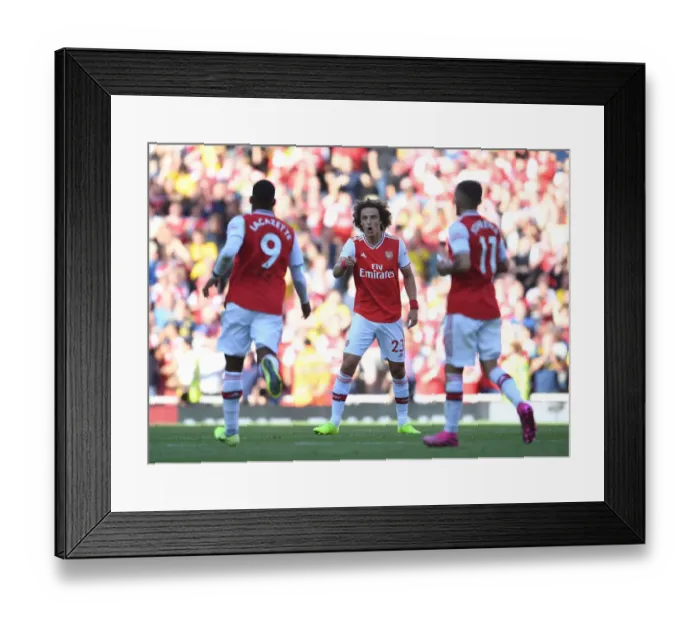 Framed Print : Arsenal's Alexis Lacazette and David Luiz Celebrate First Goal Against Tottenham in 2019-20 Premier League Framed Print : Arsenal's Alexis Lacazette and David Luiz Celebrate First Goal Against Tottenham in 2019-20 Premier League