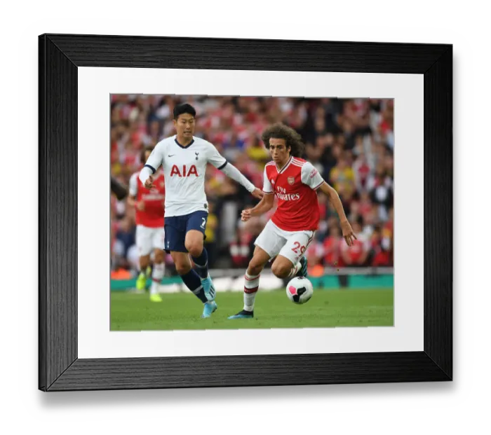 Framed Print : Battle of the Midfield Titans: Guendouzi vs. Son (Arsenal vs. Tottenham, Premier League 2019-20) Framed Print : Battle of the Midfield Titans: Guendouzi vs. Son (Arsenal vs. Tottenham, Premier League 2019-20)