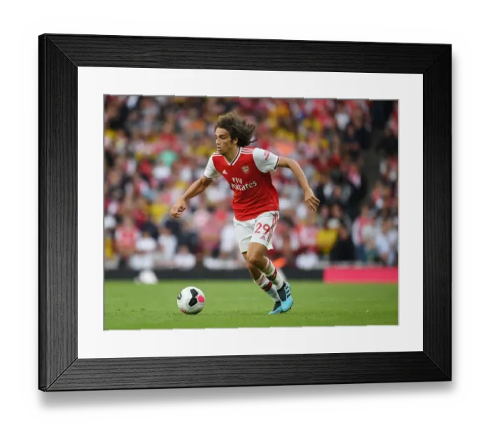 Framed Print : Guendouzi in Action: Arsenal vs. Tottenham at the Emirates Stadium (Premier League 2019-20)