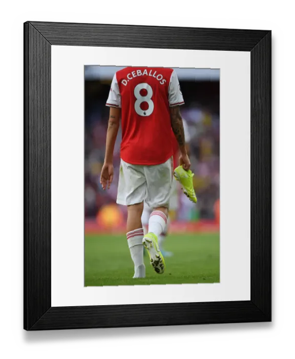 Framed Print : Dani Ceballos Reacts After Arsenal vs. Tottenham Premier League Clash at Emirates Stadium