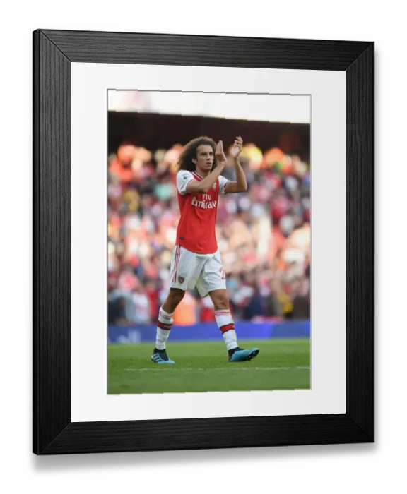 Framed Print : Guendouzi Applauds Arsenal Fans: Arsenal vs. Tottenham, Premier League 2019-20