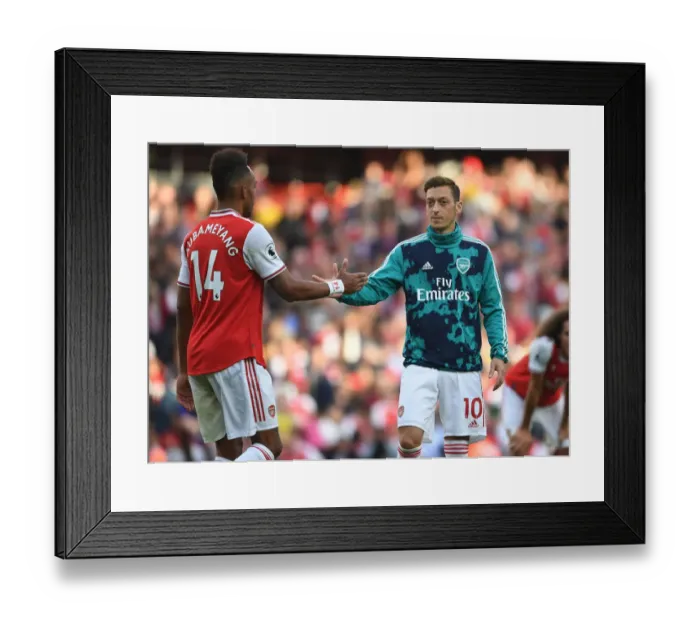 Framed Print : Arsenal's Aubameyang and Ozil: United in Victory After Arsenal vs. Tottenham (2019-20) Framed Print : Arsenal's Aubameyang and Ozil: United in Victory After Arsenal vs. Tottenham (2019-20)