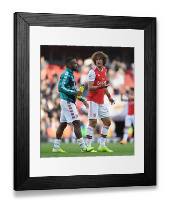 Framed Print : Arsenal's Lacazette and David Luiz: Savoring Their Hard-Fought Victory Over Tottenham