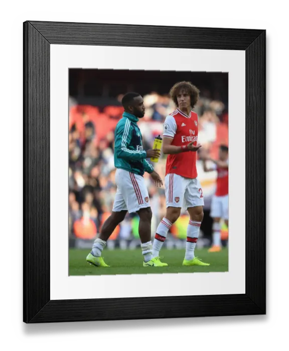 Framed Print : Arsenal's Alex Lacazette and David Luiz Celebrate after Arsenal v Tottenham Hotspur Premier League Match, 2019-20 Framed Print : Arsenal's Alex Lacazette and David Luiz Celebrate after Arsenal v Tottenham Hotspur Premier League Match, 2019-20