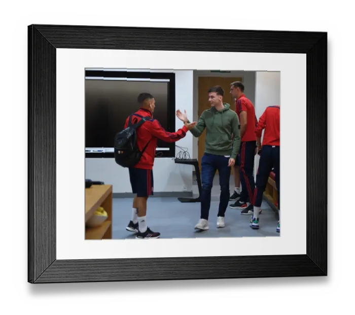 Framed Print : Arsenal FC: Lucas Torreira and Kieran Tierney in the Changing Room before Arsenal vs. Tottenham Hotspur (2019-20) Framed Print : Arsenal FC: Lucas Torreira and Kieran Tierney in the Changing Room before Arsenal vs. Tottenham Hotspur (2019-20)