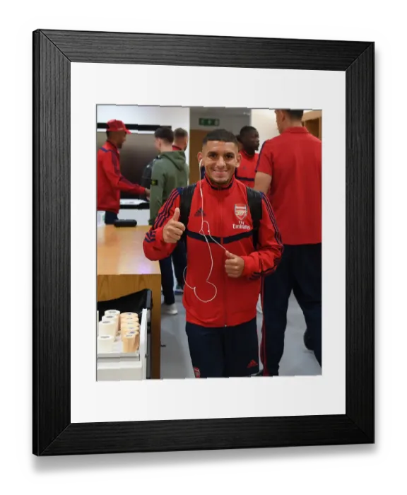 Framed Print : Arsenal FC: Lucas Torreira's Pre-Match Focus before Arsenal v Tottenham Hotspur (2019-20) Framed Print : Arsenal FC: Lucas Torreira's Pre-Match Focus before Arsenal v Tottenham Hotspur (2019-20)