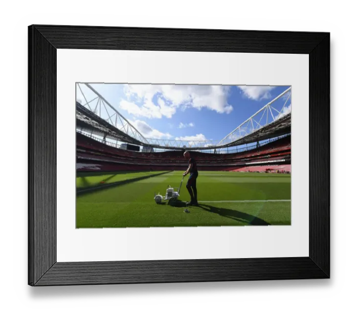 Framed Print : Arsenal vs. Tottenham: Pre-Match Preparations at Emirates Stadium Framed Print : Arsenal vs. Tottenham: Pre-Match Preparations at Emirates Stadium