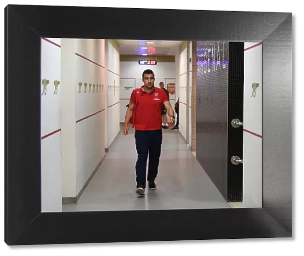 Arsenal FC: Sokratis in the Changing Room Before Arsenal vs. Tottenham Premier League Clash (2019-20)