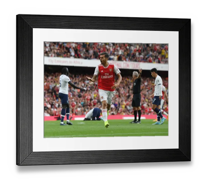 Framed Print : Dani Ceballos Rallies Arsenal Fans Against Tottenham in Intense Rivalry Match Framed Print : Dani Ceballos Rallies Arsenal Fans Against Tottenham in Intense Rivalry Match