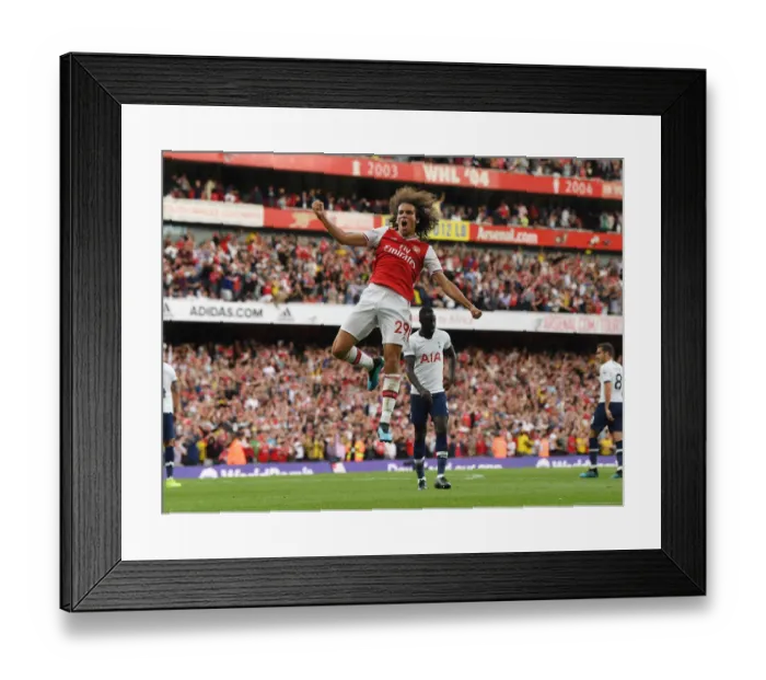 Framed Print : Arsenal's Aubameyang Scores Brace Against Tottenham: Guendouzi's Euphoric Reaction (2019-20 Premier League) Framed Print : Arsenal's Aubameyang Scores Brace Against Tottenham: Guendouzi's Euphoric Reaction (2019-20 Premier League)