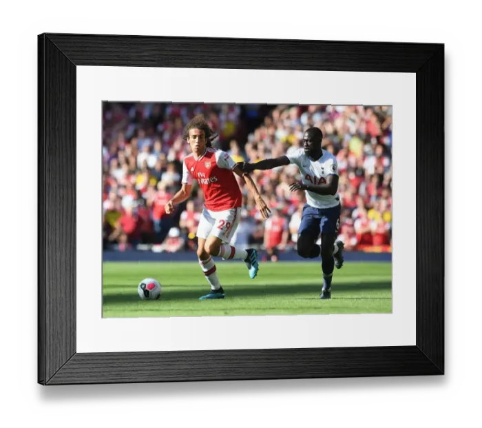 Framed Print : London Rivalry: Guendouzi vs. Sanchez - Arsenal vs. Tottenham Showdown (2019-20)