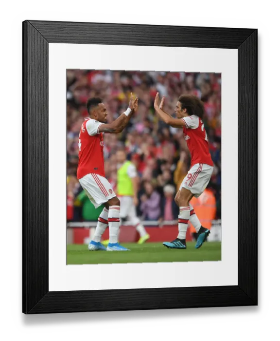 Framed Print : Arsenal's Aubameyang Scores Brace: Gunners Defeat Tottenham in Epic 2019-20 Premier League Clash