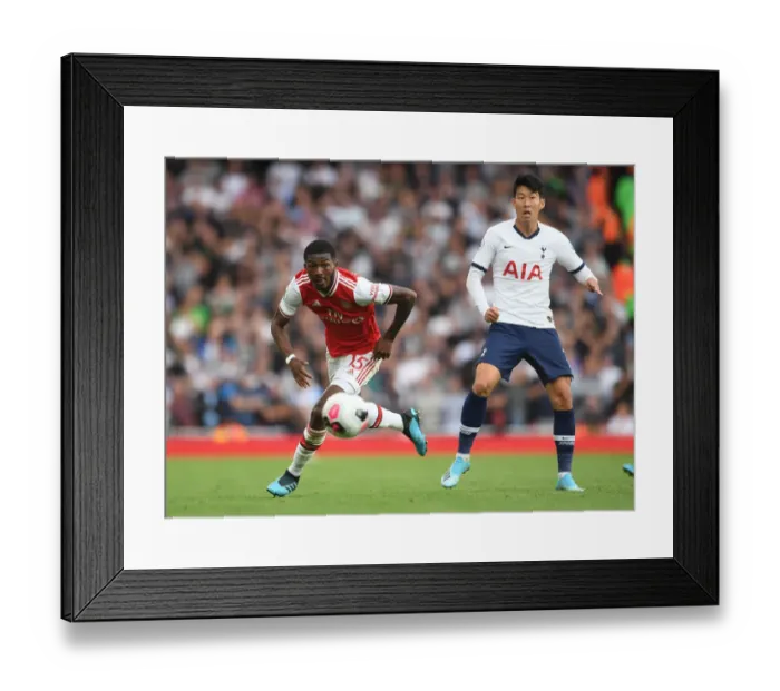 Framed Print : Arsenal vs. Tottenham: Ainsley Maitland-Niles vs. Heung-Min Son Clash in the Premier League (2019-20) Framed Print : Arsenal vs. Tottenham: Ainsley Maitland-Niles vs. Heung-Min Son Clash in the Premier League (2019-20)