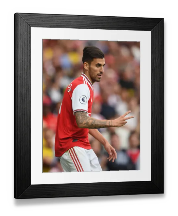Framed Print : Intense Face-off: Dani Ceballos vs. Tottenham in Arsenal vs. Tottenham Premier League Clash