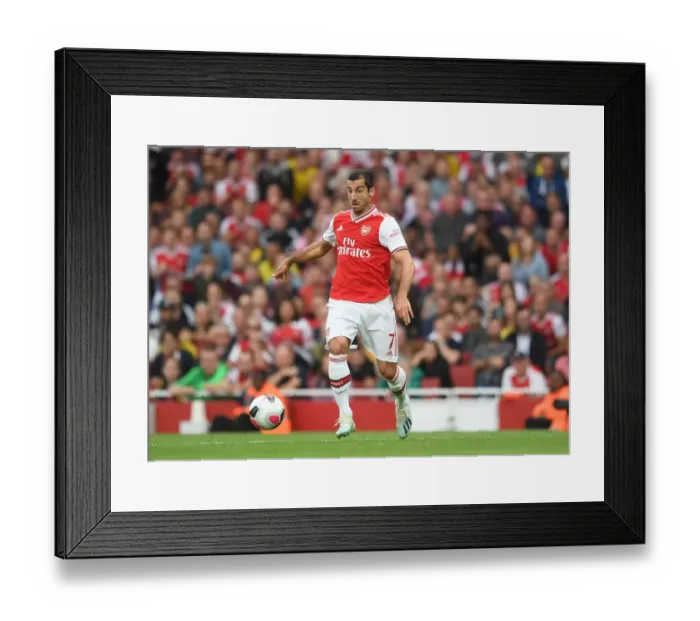 Framed Print : Mkhitaryan's Battle: Arsenal vs. Tottenham's Intense Premier League Showdown