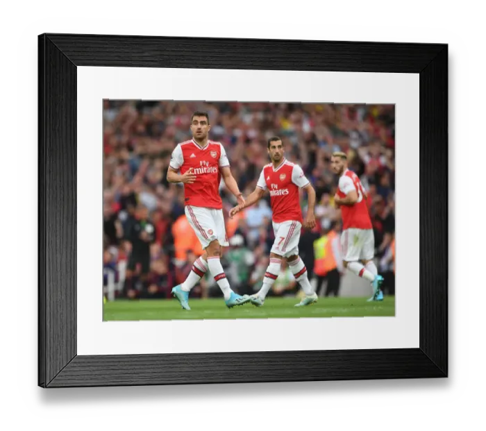 Framed Print : Arsenal vs. Tottenham: Sokratis in Action at the Emirates Stadium (Premier League 2019-20)