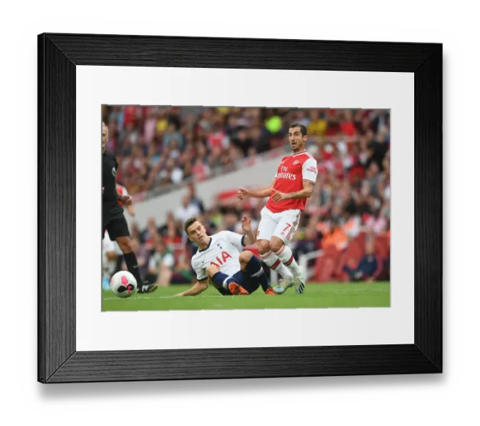 Framed Print : Mkhitaryan vs. Lo Celso: A Premier League Showdown at the Emirates (2019-20)