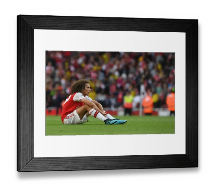 Framed Print : Arsenal's Matteo Guendouzi Reacts After Arsenal FC vs. Tottenham Hotspur, Premier League 2019-20 Framed Print : Arsenal's Matteo Guendouzi Reacts After Arsenal FC vs. Tottenham Hotspur, Premier League 2019-20