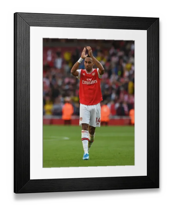 Framed Print : Aubameyang's Emotional Reaction: Arsenal vs. Tottenham (2019-20)