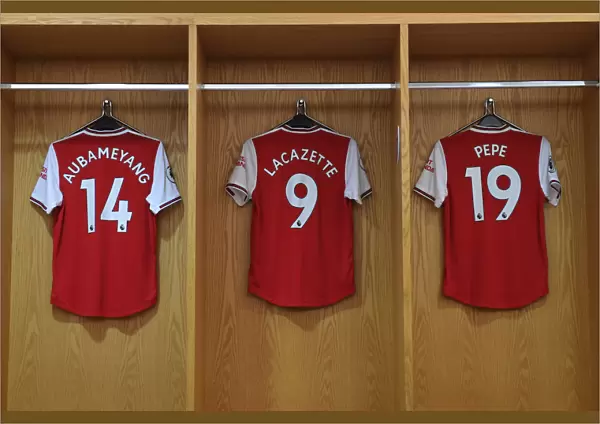 Arsenal's Strikers Unite: Aubameyang, Lacazette, and Pepe Prepare for Arsenal v Tottenham Showdown (2019-20)