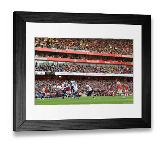 Framed Print : Pepe's Free Kick: Arsenal vs. Tottenham Rivalry at Emirates Stadium (2019-20)