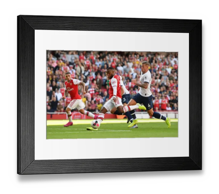 Framed Print : Alexandre Lacazette Scores First Goal: Arsenal vs. Tottenham, Premier League 2019-20 Framed Print : Alexandre Lacazette Scores First Goal: Arsenal vs. Tottenham, Premier League 2019-20