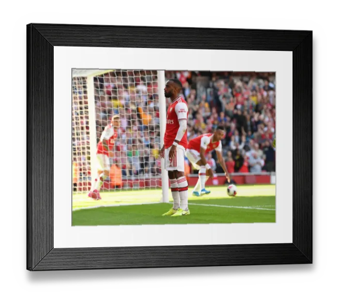 Framed Print : Alexandre Lacazette's Thrilling Goal: Arsenal vs. Tottenham, Premier League 2019-20