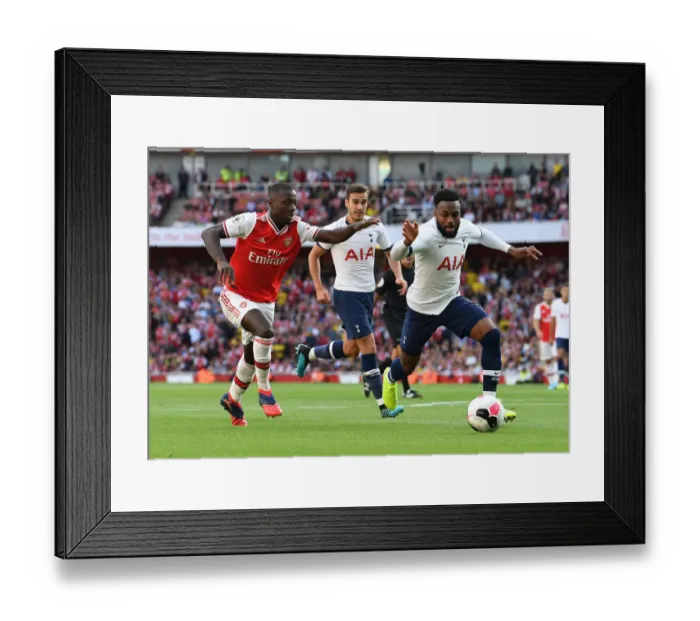 Framed Print : Pepe vs. Rose: A Football Rivalry Erupts in the Arsenal vs. Tottenham Clash