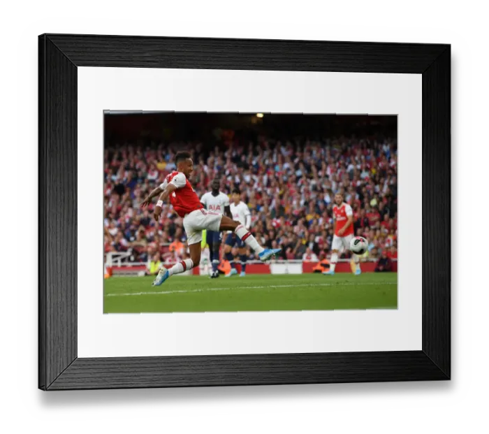 Framed Print : Aubameyang's Brace: Arsenal's Triumph Over Tottenham in the 2019-20 Premier League Framed Print : Aubameyang's Brace: Arsenal's Triumph Over Tottenham in the 2019-20 Premier League