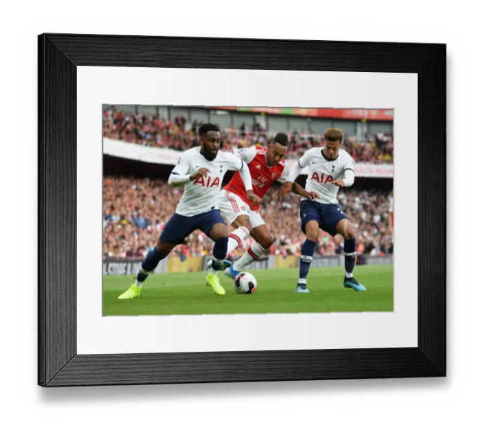 Framed Print : Arsenal vs. Tottenham: Aubameyang Clashes with Rose and Alli in Intense Premier League Showdown Framed Print : Arsenal vs. Tottenham: Aubameyang Clashes with Rose and Alli in Intense Premier League Showdown